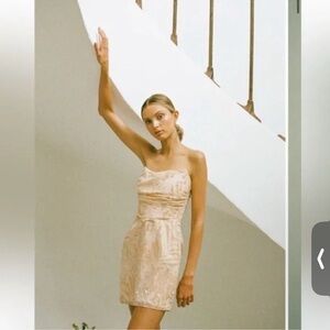 NWT Sabo Luxe Sahana Drape strapless mini Dress Size Large